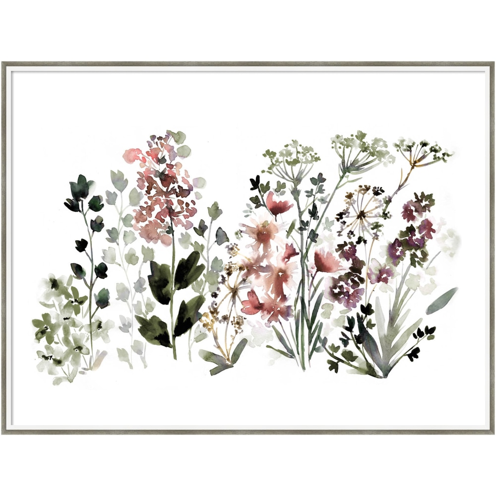 Amanti Art Muted Wildflowers by Sara Berrenson Wood Framed Wall Art Print, 41inW x 31inH, White MPN:A42707159062