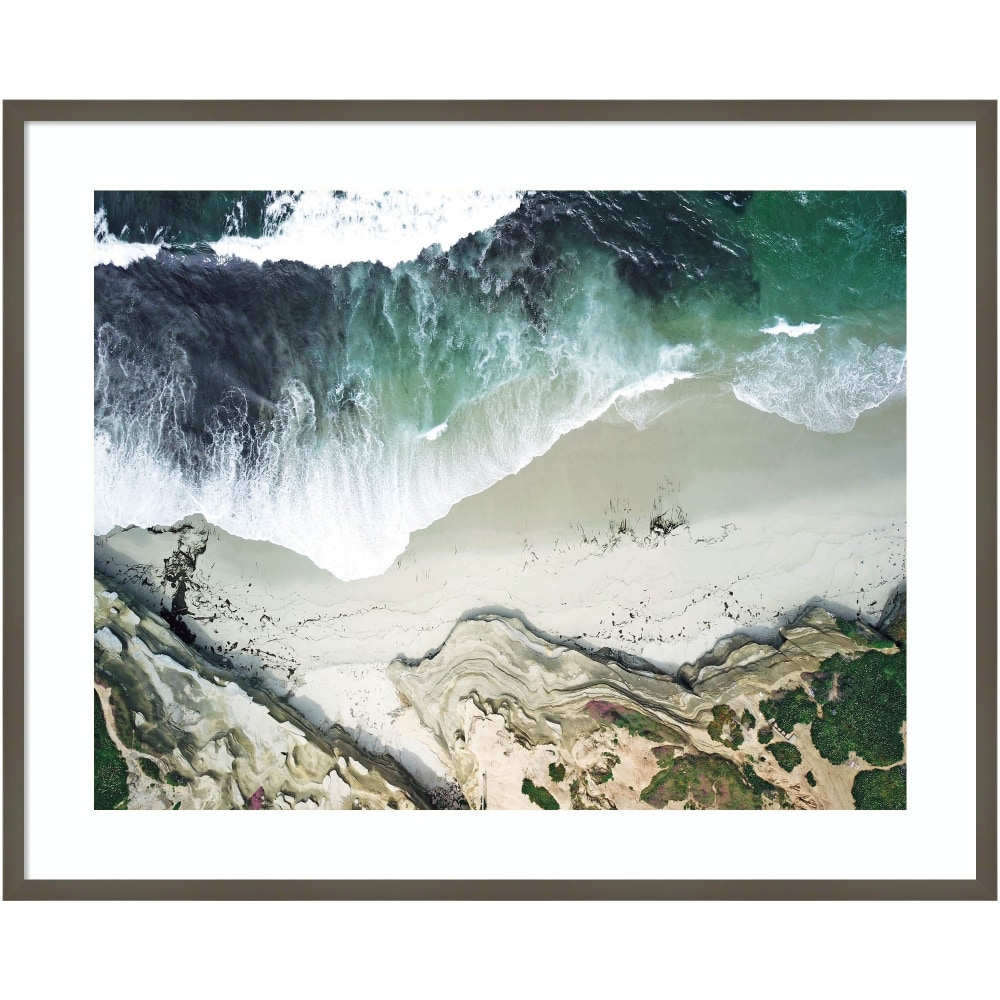 Amanti Art La Jolla Curves by Rachel Dowd Wood Framed Wall Art Print, 41inW x 33inH, Gray MPN:A42707159167