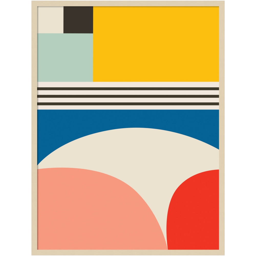 Amanti Art Mid Century Modern Pattern 2 by Rachel Lee Wood Framed Wall Art Print, 31inW x 41inH, Natural MPN:A42707160103