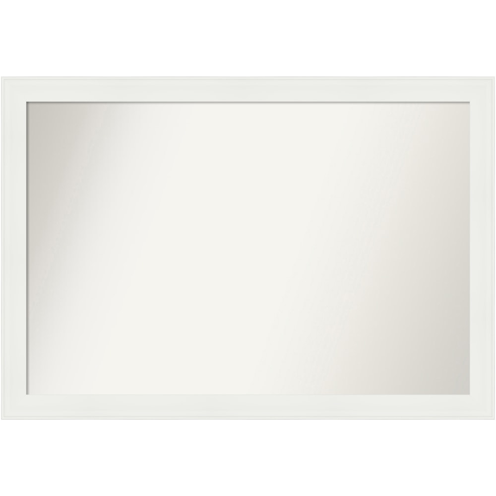 Amanti Art Narrow Non-Beveled Rectangle Framed Bathroom Wall Mirror, 27-1/2in x 39-1/2in, Vanity White MPN:A42707223043