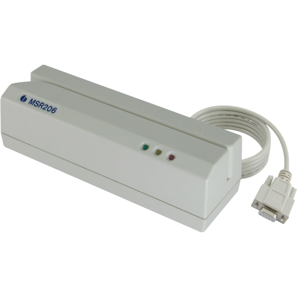 Uniform Industrial MSR206 - Magnetic card reader / writer (Tracks 1, 2 & 3) - USB, RS-232 MPN:MSR206U-3HLR