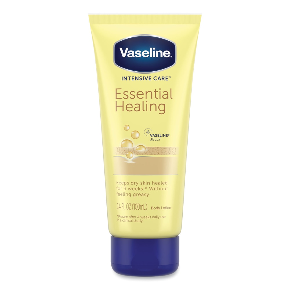 Vaseline Intensive Care Essential Healing Body Lotion, 3.4 oz Squeeze Tube, 12/Carton MPN:10305210044484
