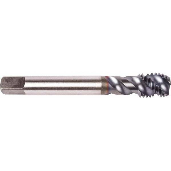 Spiral Flute Tap: 1/4-20, UNC, 3 Flute, Modified Bottoming, 2B Class of Fit, Powdered Metal, TICN Finish MPN:6204892