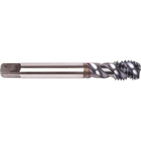 Spiral Flute Tap: #10-32 UNF, 3 Flutes, Modified Bottoming, 2B Class of Fit, Powdered Metal, TICN Coated MPN:6204895