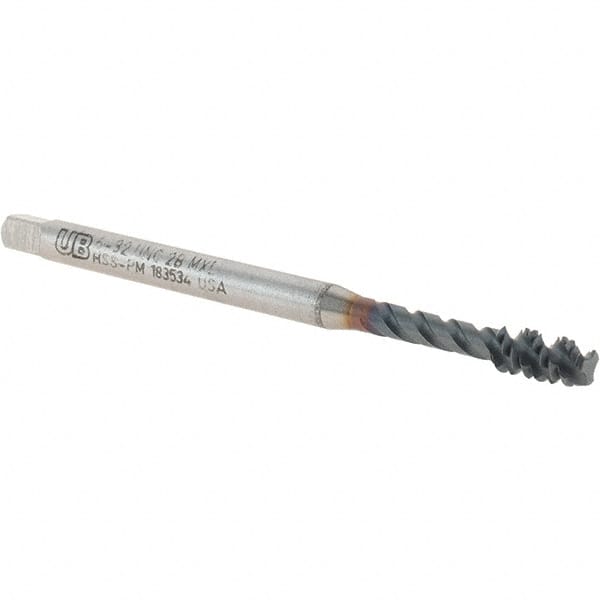 Spiral Flute Tap: #6-32 UNC, 3 Flutes, Modified Bottoming, 2B Class of Fit, Powdered Metal, TICN Coated MPN:6204907
