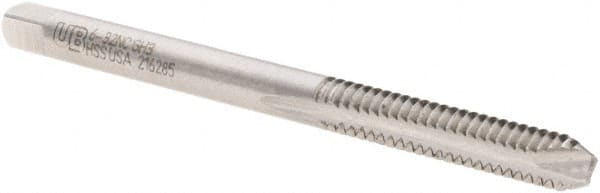 Spiral Point Tap: #6-32 UNC, 2 Flutes, Bottoming, 2B/3B Class of Fit, High Speed Steel, Bright Finish MPN:6006786
