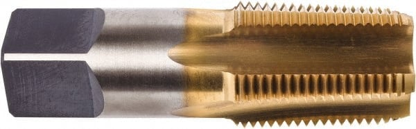 Standard Pipe Tap: 1/4-18, NPT, 4 Flutes, High Speed Steel, TiN Finish MPN:6007530