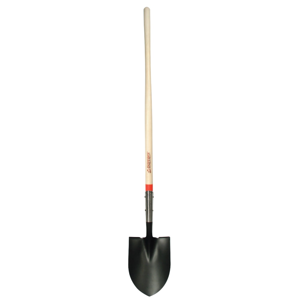 Round Point Shovel, 12 in L x 8.75 in W Blade, #2, 48 in L North American Hardwood Straight Handle MPN:760-45520