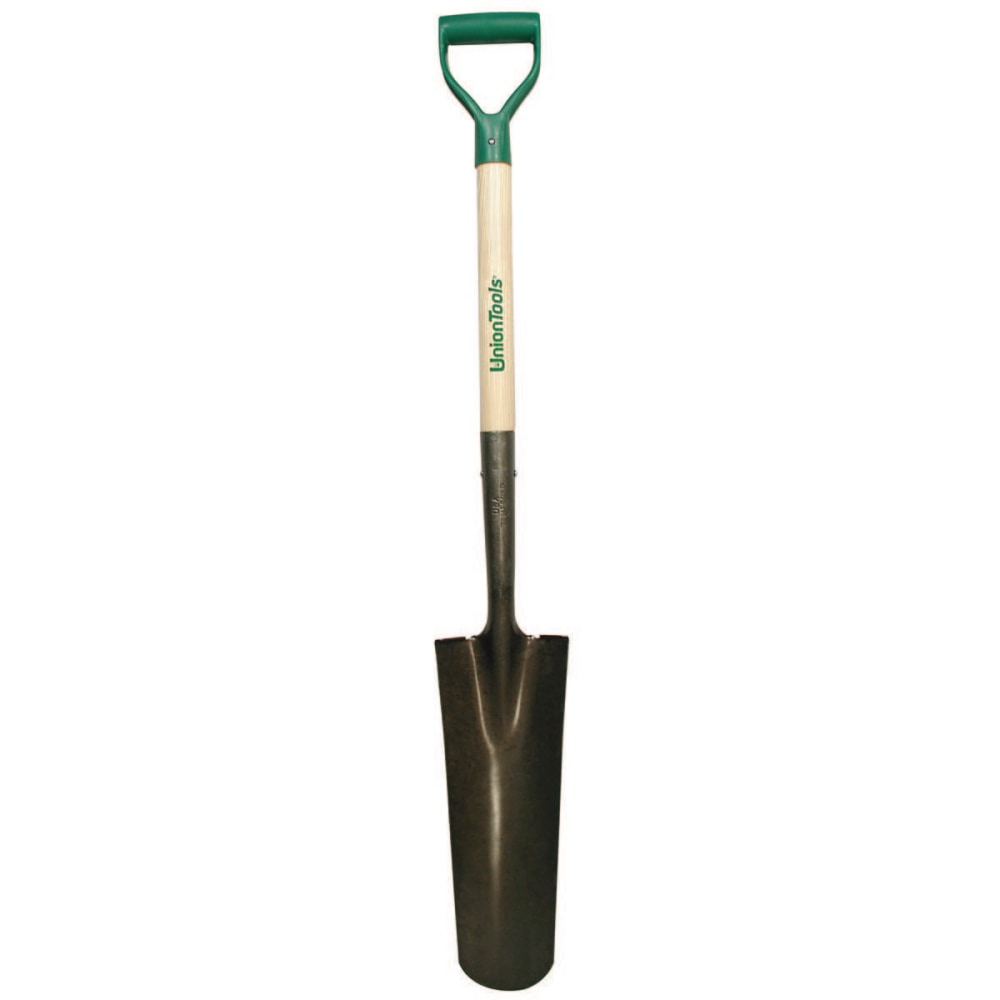 Union Tools Drain & Post Spades, 16 X 4.75 Round Blade, 27 in White Ash Poly Big Grip D-Grip MPN:760-47108