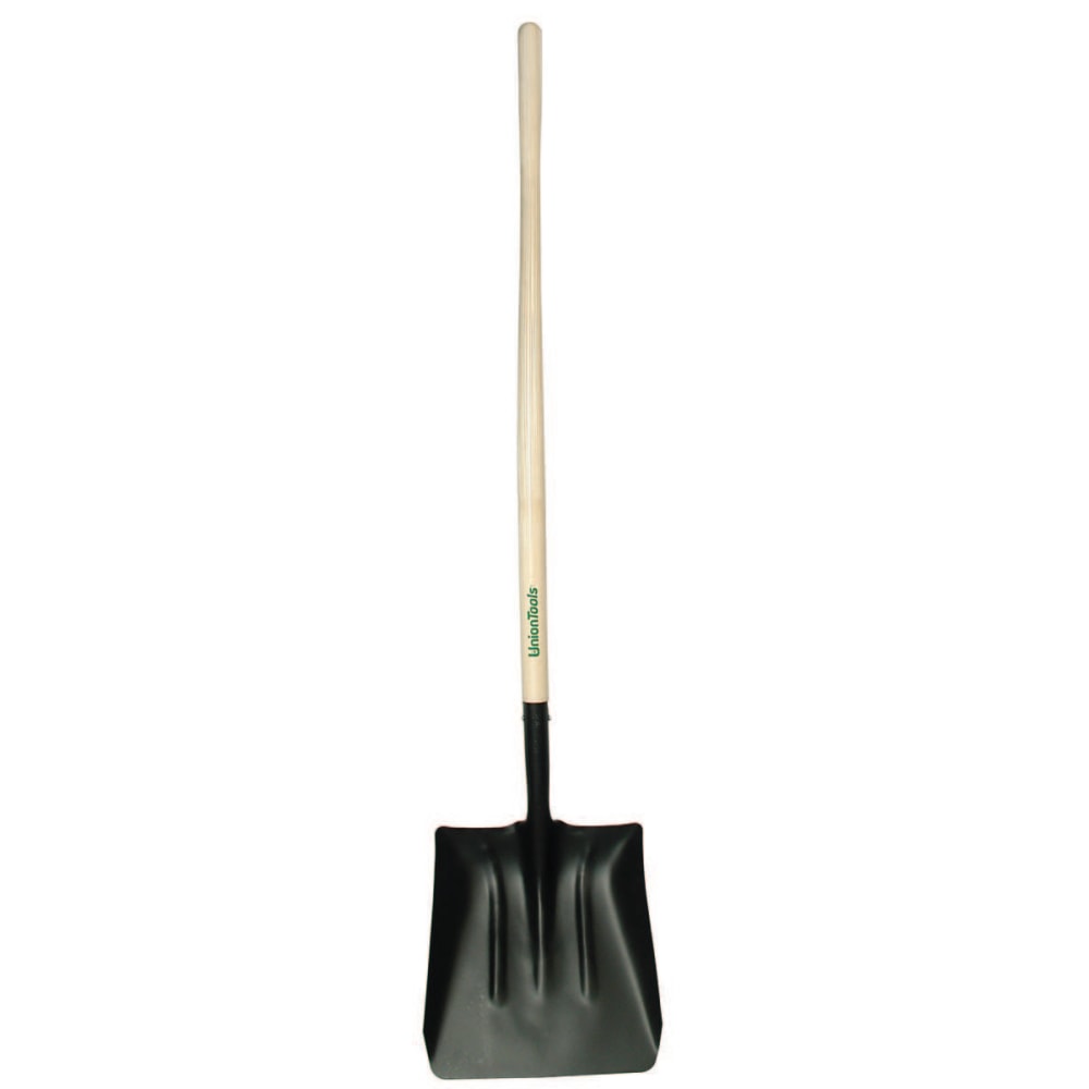 Steel Coal Shovel, 14.5 in L x 13.5 in W blade, Square Point, 48 in White Ash Straight Handle MPN:760-54246