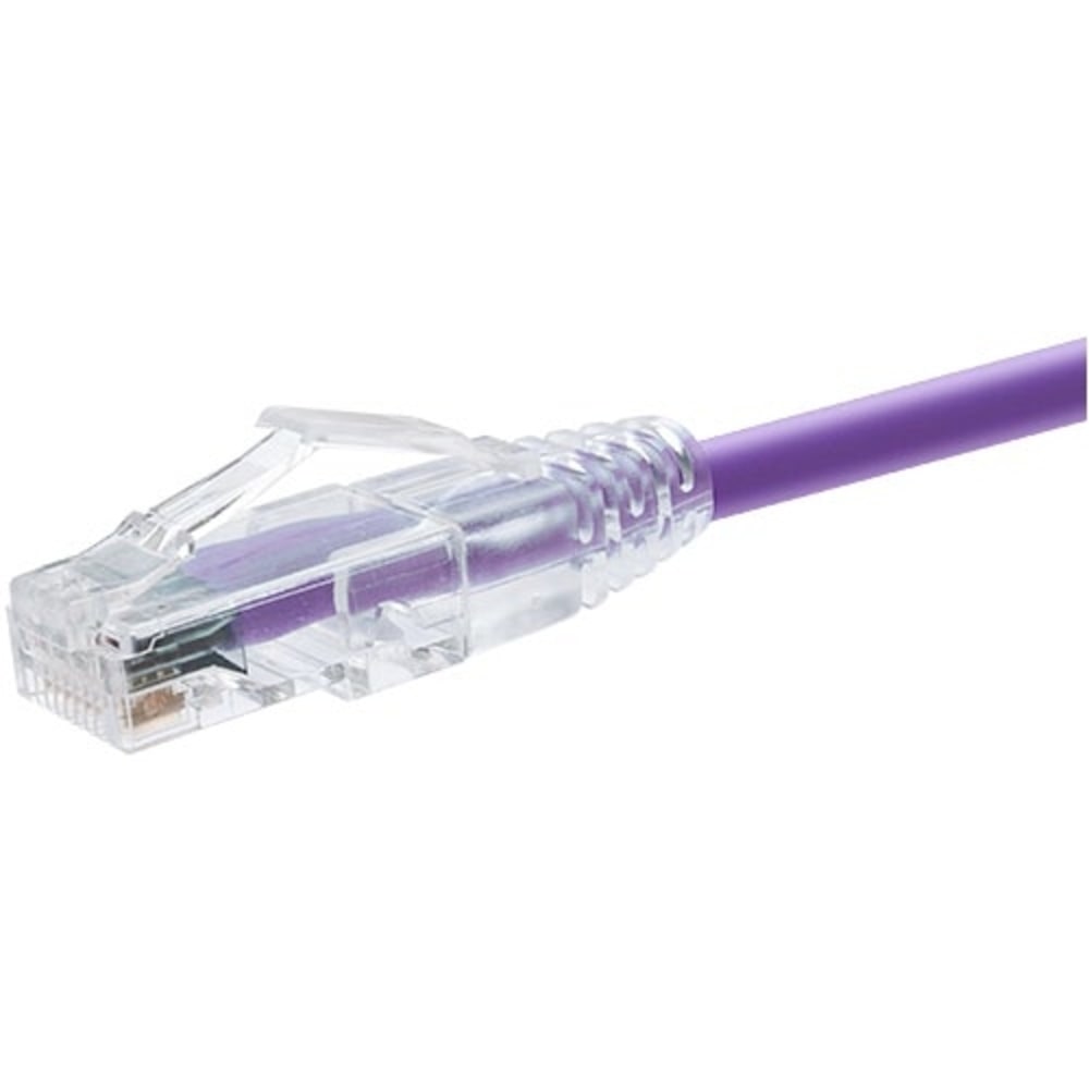 Unirise UNC Group Clearfit - Patch cable - RJ-45 (M) to RJ-45 (M) - 10 ft - CAT 6 - snagless - purple (Min Order Qty 8) MPN:10179