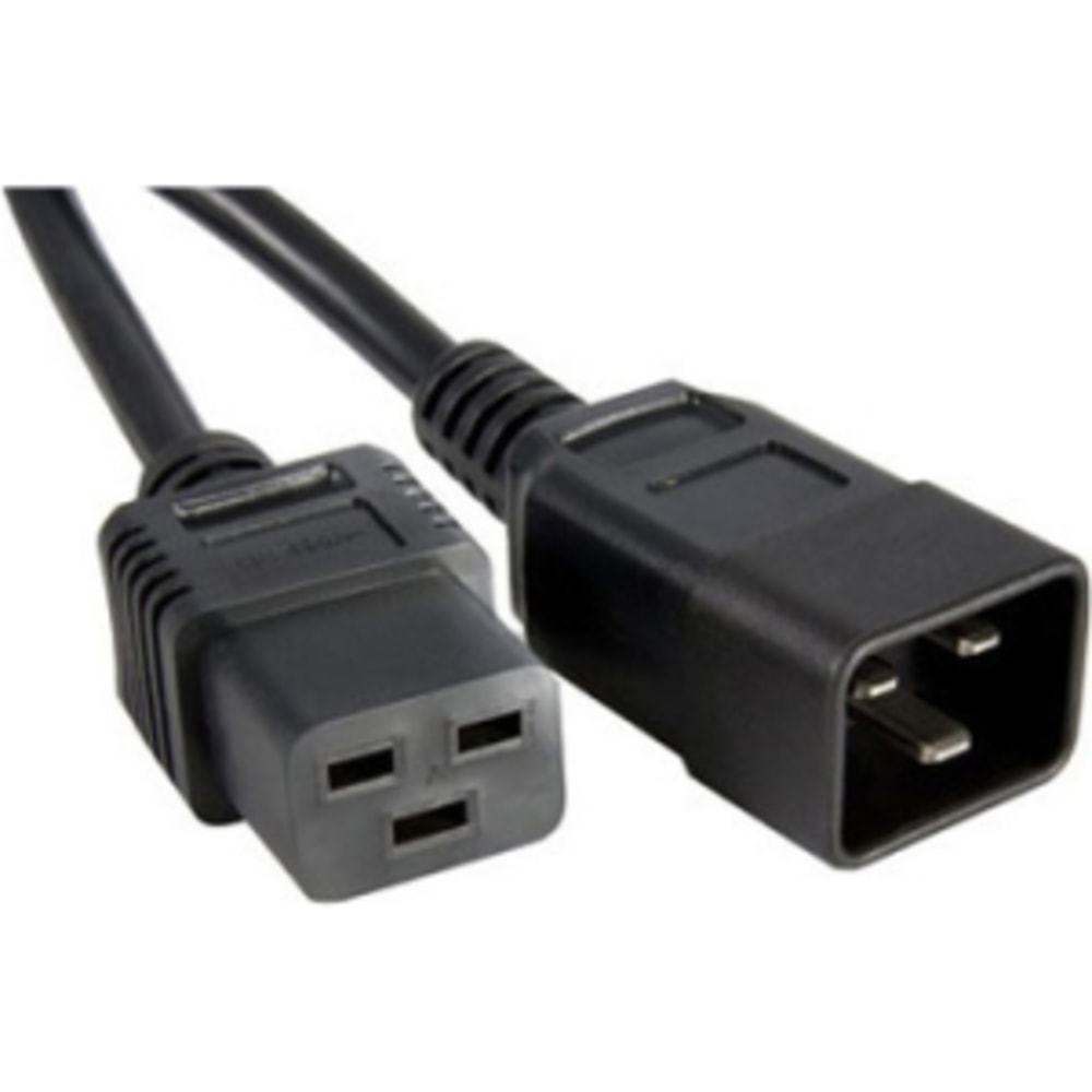 Unirise Power cable - IEC 60320 C20 to IEC 60320 C19 - AC 250 V - 1 ft - black (Min Order Qty 7) MPN:PWCDC19C2020A01FBLK