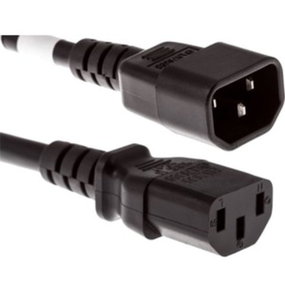 Unirise Standard Power Cord - For Electronic Equipment - 10 A - Black - 2.50 ft Cord Length (Min Order Qty 16) MPN:PWRC13C142.5FBLK