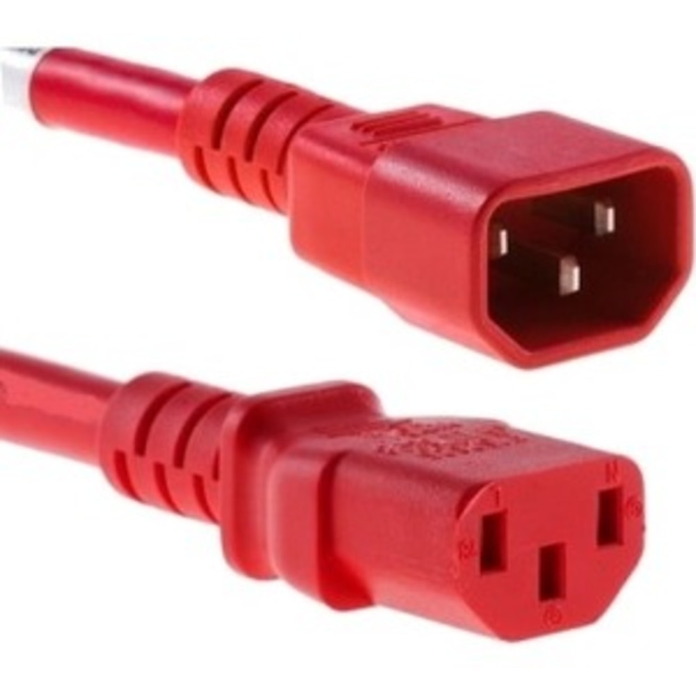 Unirise Standard Power Cord - For Electronic Equipment - 10 A - Red - 3.50 ft Cord Length (Min Order Qty 14) MPN:PWRC13C143.5FRED