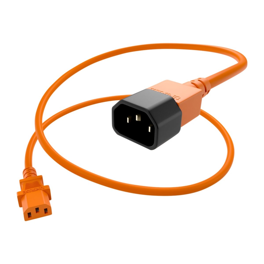 UNC Group - Power cable - IEC 60320 C13 to IEC 60320 C14 - AC 250 V - 10 A - 3 ft - orange (Min Order Qty 15) MPN:PWRC13C1403FORG