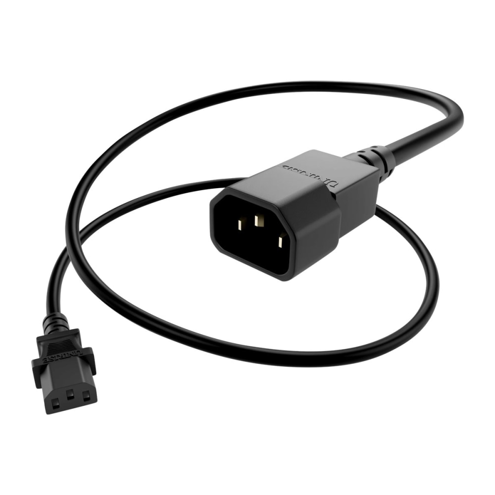 UNC Group - Power extension cable - power IEC 60320 C13 to IEC 60320 C14 - 250 V - 13 A - 91.4 m - black MPN:PWCD-C13C14-13A-03F-BLK