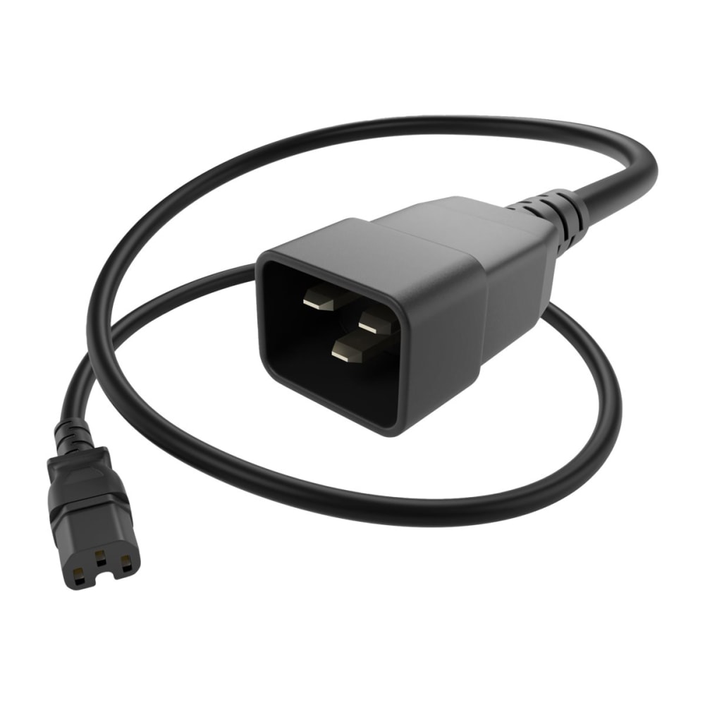 UNC Group - Power extension cable - IEC 60320 C15 to IEC 60320 C20 - 250 V - 15 A - 1.83 m - black MPN:PWCD-C15C20-15A-06F-BLK