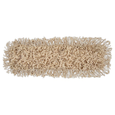 24 in L Cut-End Dust Mop, White, Cotton, 1324 MPN:1324