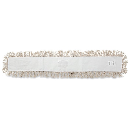 48 in L Cut-End Dust Mop, White, Cotton MPN:1348