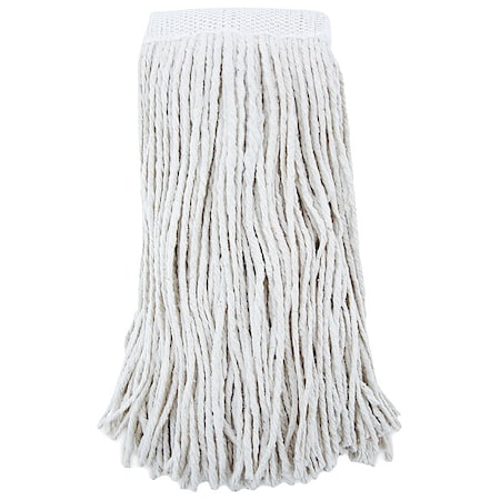 5 in Cut-End Wet Mop, White, Cotton, PK12, UNS 324C MPN:UNS 324C