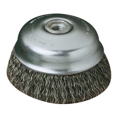 SAIT 09551 Crimped Wire Large Cup Brushes (Carbon Steel), 4