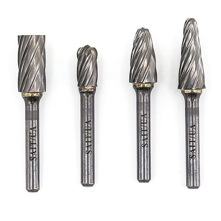 SAIT 45053 Non-ferrous (Aluminum Cut) Carbide Burs, Type SF3NF, 3/8