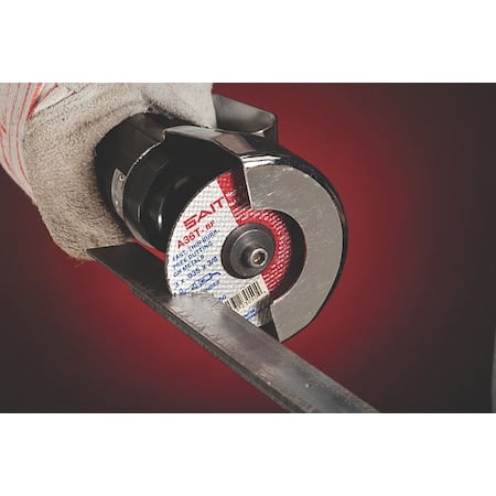 Abrasive Cut-Off Wheel, Type 1, 3 in Dia, 0.0625 in Thick, 3/8 in Arbor Hole Size, Aluminum Oxide MPN:23041