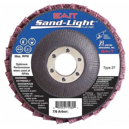 SAIT 71982 Sand-Light Flap Discs, 4-1/2