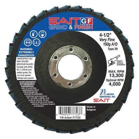 SAIT 77766 SAIT GF Grind & Finish Flap Discs, 5