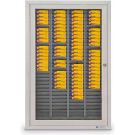 United Visual Products Badge Slot Wall Cabinet 240 Slots 44