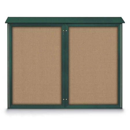 Single Door Enclosed Indoor Letterboard MPN:UV1124-BLACK-GREEN