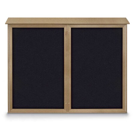 Single Door Enclosed Indoor Letterboard MPN:UV1124-BLACK-WHITE