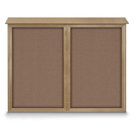 Single Door Enclosed Indoor Letterboard MPN:UV1124-BRONZE-BLUE
