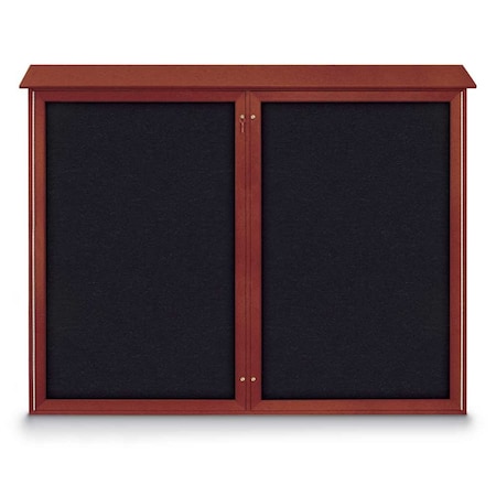 Single Door Enclosed Indoor Letterboard MPN:UV1124-SATIN-HUNGRN