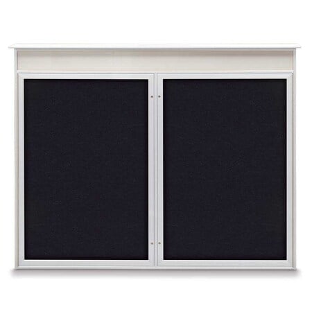Single Door Enclosed Indoor Letterboard MPN:UV1124SD3036-BLACK-BLACK
