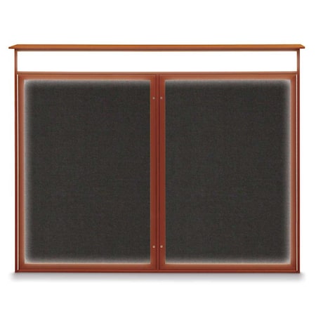 Single Door Enclosed Indoor Letterboard MPN:UV1124SD3036-BLACK-GREEN