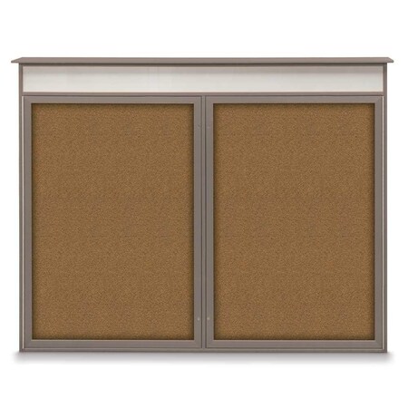 Single Door Enclosed Indoor Letterboard MPN:UV1124SD3036-BRONZE-BLACK
