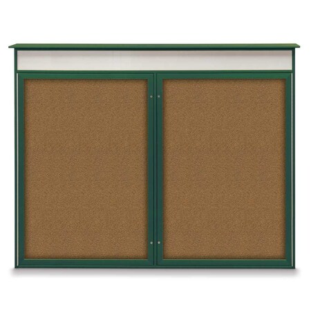 Single Door Enclosed Indoor Letterboard MPN:UV1124SD3036-BRONZE-BLUE