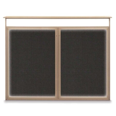 Single Door Enclosed Indoor Letterboard MPN:UV1124SD3036-BRONZE-GREEN