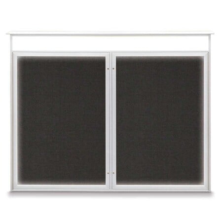 Single Door Enclosed Indoor Letterboard MPN:UV1124SD3036-SATIN-GREEN