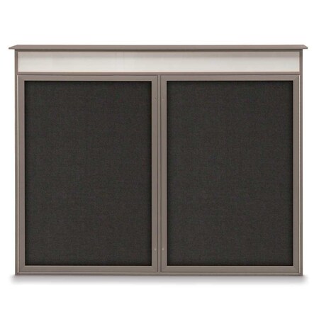 Single Door Enclosed Indoor Letterboard MPN:UV1124SD4824-BLACK-BURGUN