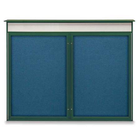 Single Door Enclosed Indoor Letterboard MPN:UV1124SD4824-BLACK-HUNGRN