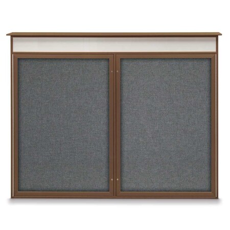 Single Door Enclosed Indoor Letterboard MPN:UV1124SD4824-BLACK-LICORI