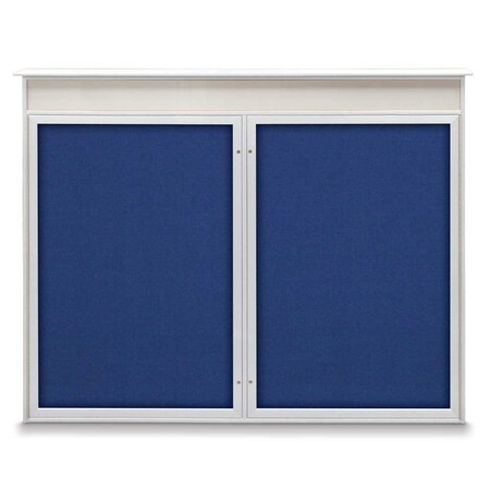 Single Door Enclosed Indoor Letterboard MPN:UV1124SD4824-BLACK-WHITE
