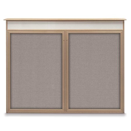 Single Door Enclosed Indoor Letterboard MPN:UV1124SD4824-BRONZE-BARBLU