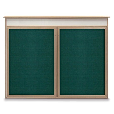 Single Door Enclosed Indoor Letterboard MPN:UV1124SD4824-BRONZE-BLUE