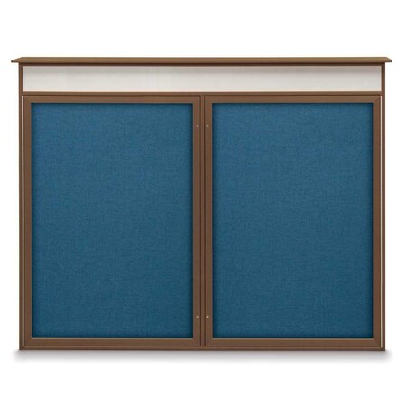 Single Door Enclosed Indoor Letterboard MPN:UV1124SD4824-BRONZE-BURGUNVL