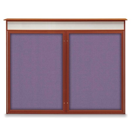 Single Door Enclosed Indoor Letterboard MPN:UV1124SD4824-BRONZE-GREEN