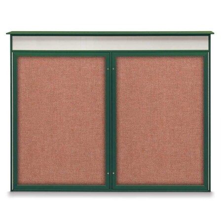 Single Door Enclosed Indoor Letterboard MPN:UV1124SD4824-BRONZE-GREYVL