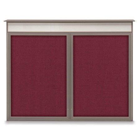 Single Door Enclosed Indoor Letterboard MPN:UV1124SD4824-BRONZE-WHITE